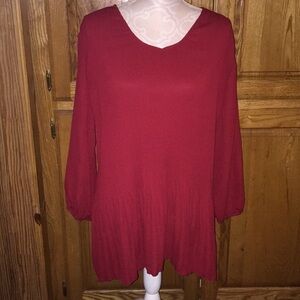 Cato Red Pleated Blouse 18/20